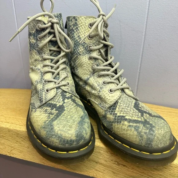 DR.MARTENS Pascal Snakeskin Lace-Up Boots - Picture 3 of 9
